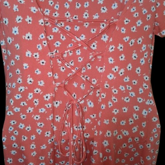 ULTRA SOFT Salmon Pink Summer Dress Size Large - Picture 4 of 4